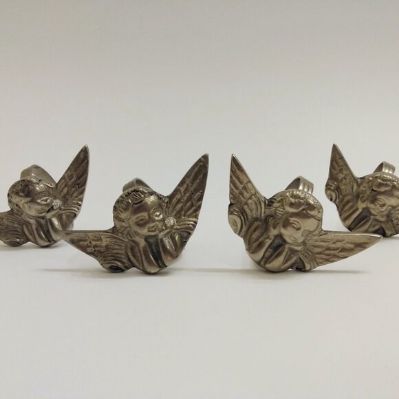 Angel Napkin Rings Set of 4 Cherubs Made in India Retro Vintage - Picture 7 of 10